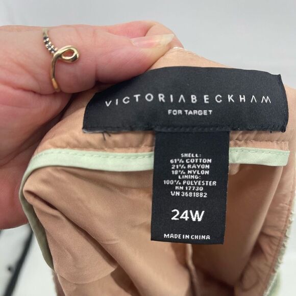 Victoria Beckham For Target Women's Mint Green Lace Shorts Size 24W NWT NEW - Picture 9 of 12